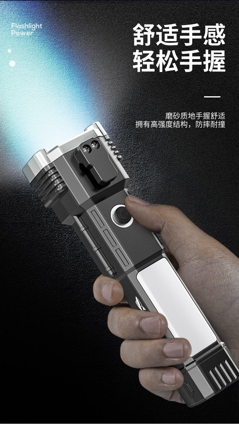 Multi-functional flashlight, car safety hammer, car 8-in-one vehicle-mounted window breaker, escape hammer, fire emergency rescue pic 4