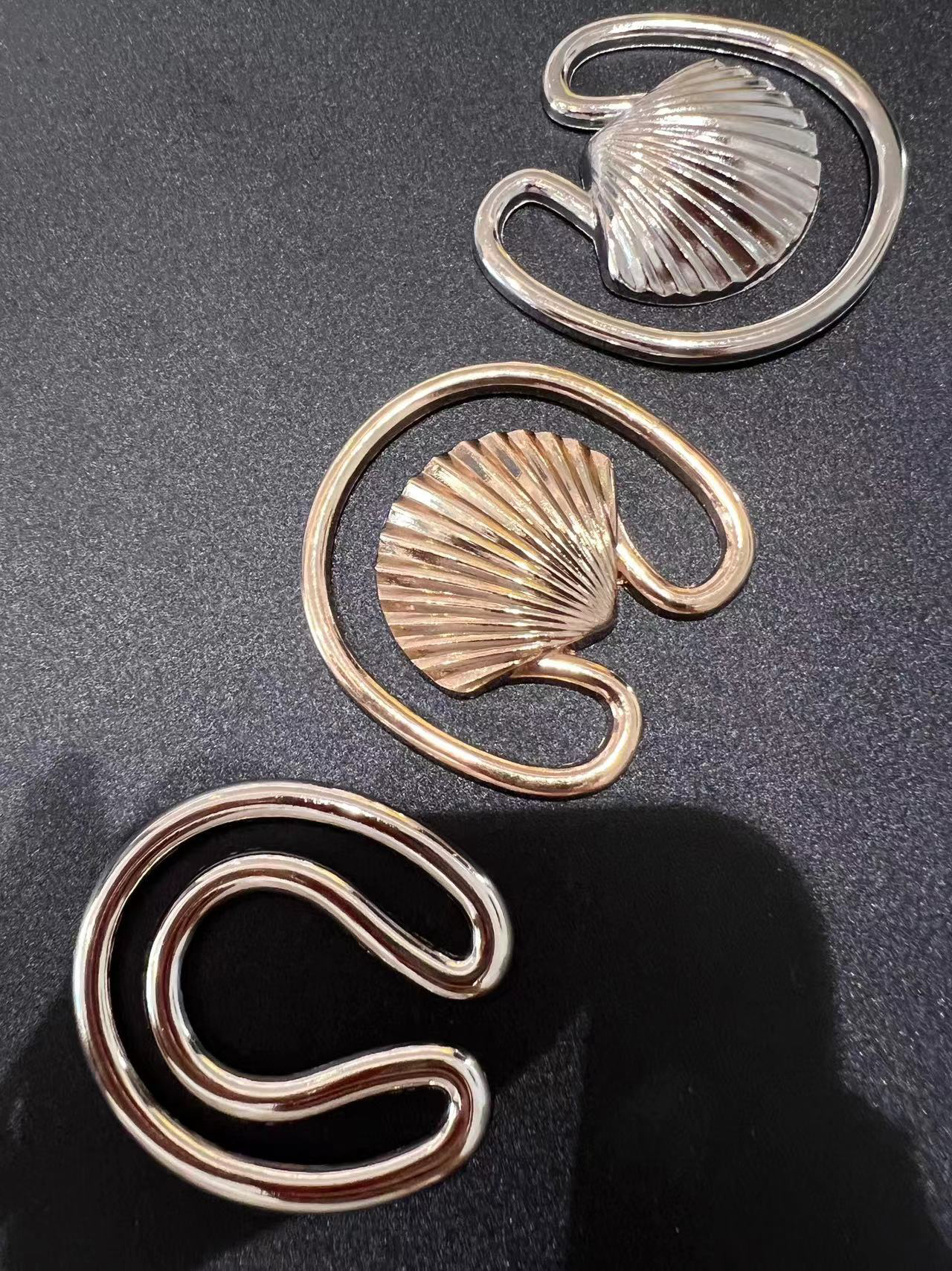 新款精品贝壳腰带扣大衣毛呢皮草羽绒服上衣外套装饰扣子