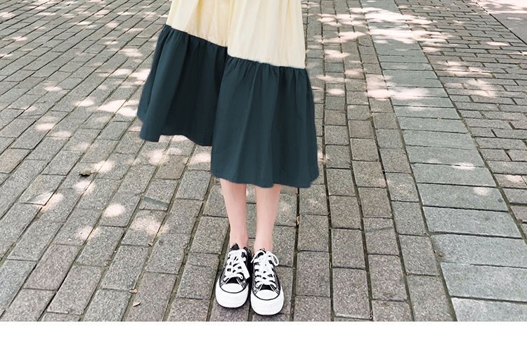 衣服女夏套装衣服女夏套装衣服女夏套装连衣裙女夏装网红套装夏季撞色短袖连衣裙过膝孕妈长裙夏天裙子潮详情14