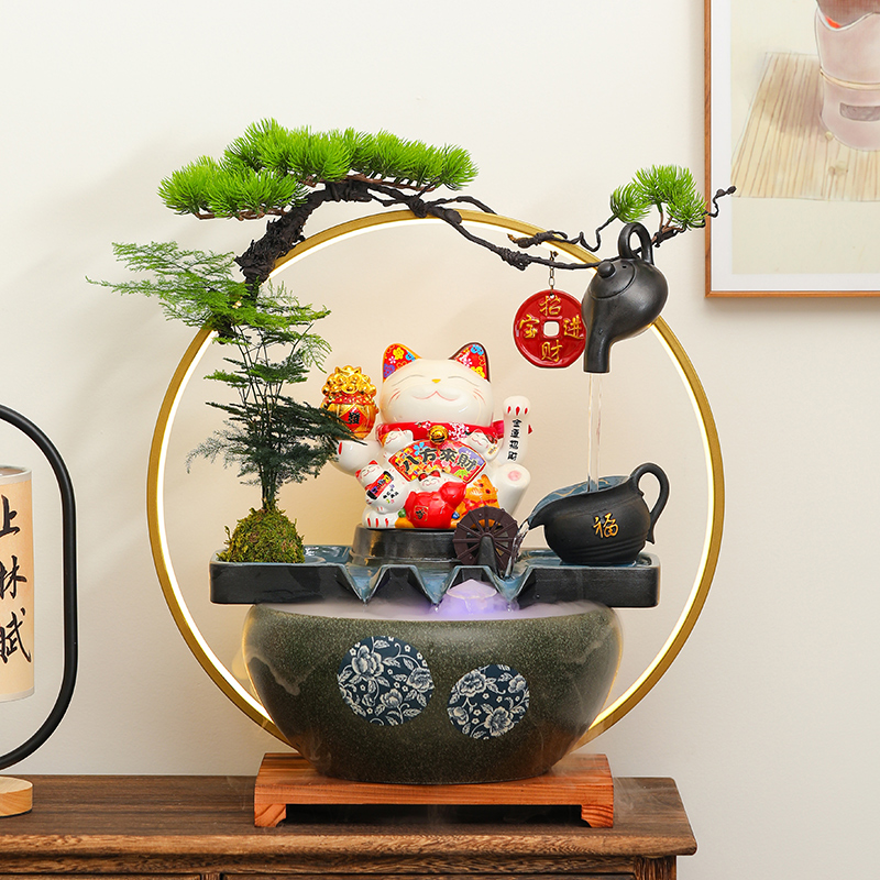 Maneki Neko figurines, automatic waving for opening gifts, front desk entry, living room and office circulation flow decorations Item Picture