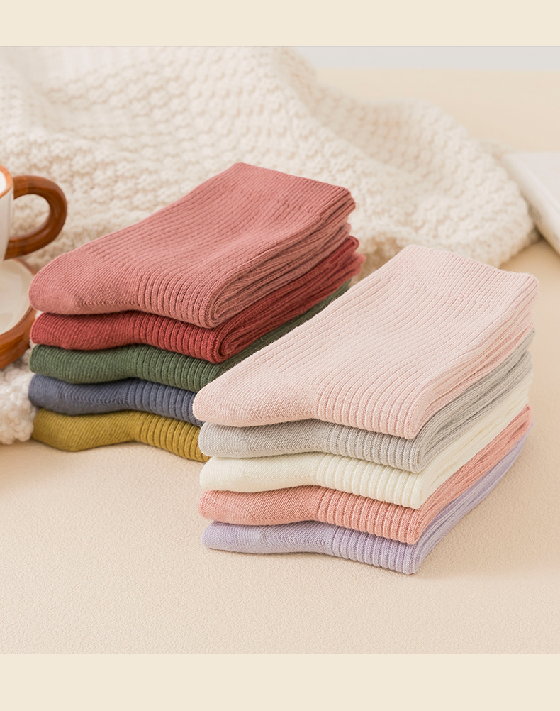 Women's pure cotton mid-calf socks, spring and autumn badminton socks, spring pure cotton socks, women's postpartum socks, cotton socks wholesale pic 17