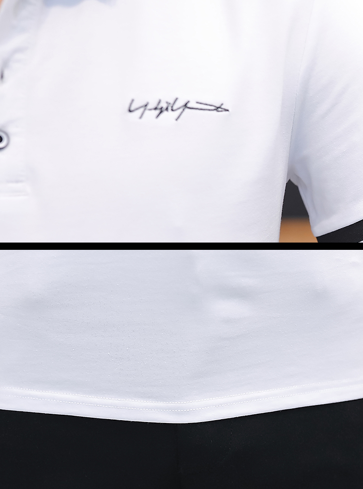 短袖POLO衫男士2023新款夏季翻领棉款T恤商务衣服青中年刺绣上衣详情19