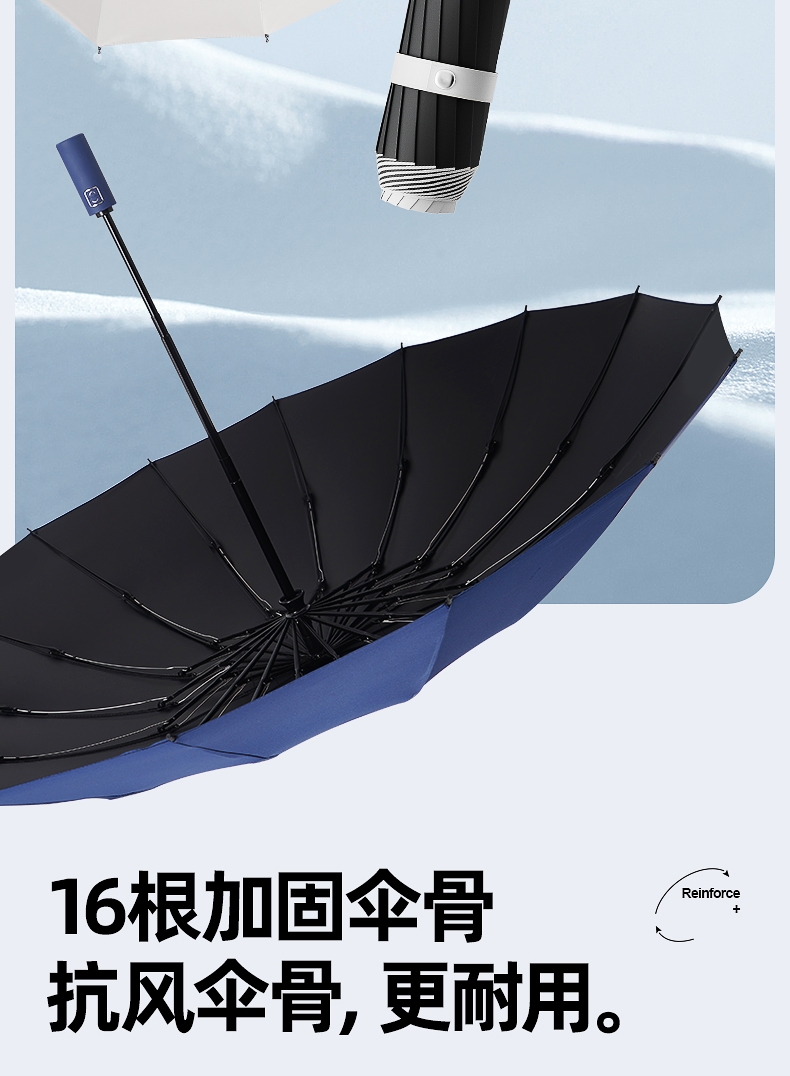 全自动反向雨伞男士大号折叠太阳伞晴雨两用女学生暴雨专用遮阳伞详情5
