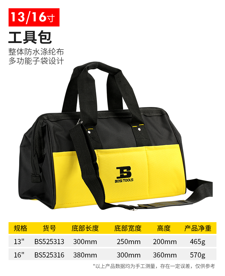 波斯多功能电工维修帆布大号加厚牛津布耐磨单肩五金工具 工具包详情13