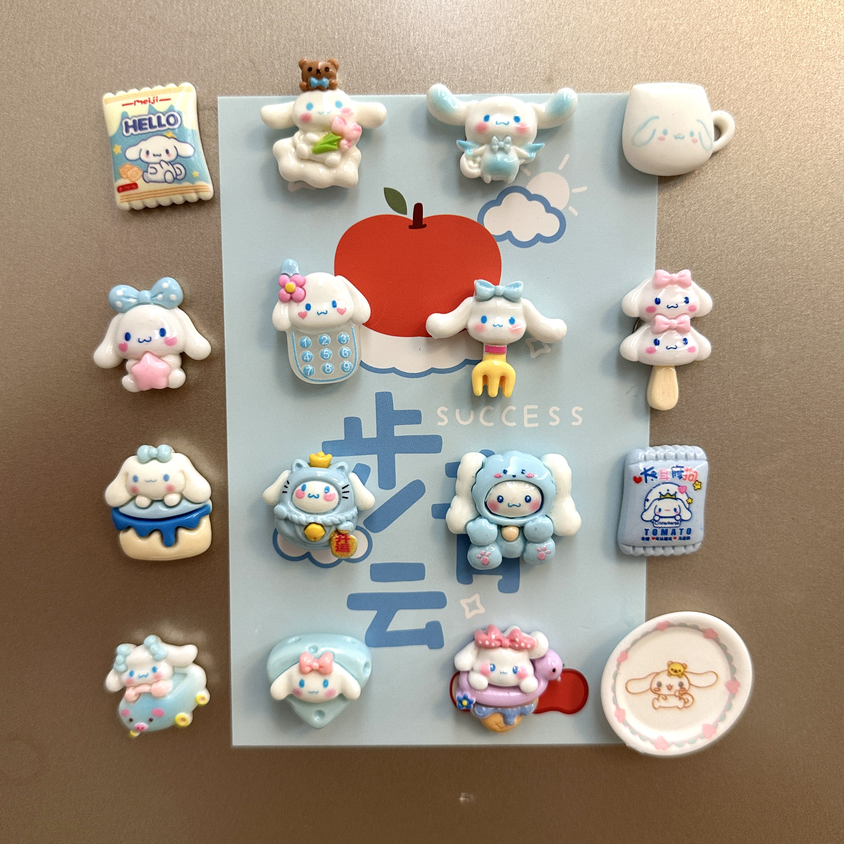 卡通玉桂狗冰箱贴磁性装饰创意个性网红ins风家居摆饰黑板贴无痕