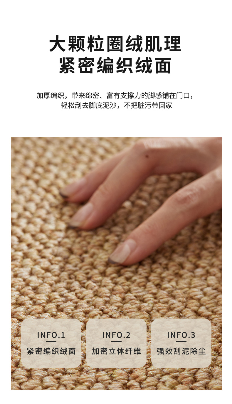 入户门地垫仿剑麻门口脚垫玄关家用裁剪防滑耐磨大门外地毯详情28