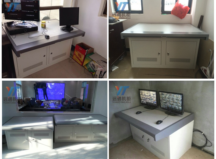 Double-panel monitoring console, control platform, work dispatch, security operation console, single-panel three, four or six panels, high three-sided wooden handrails pic 25
