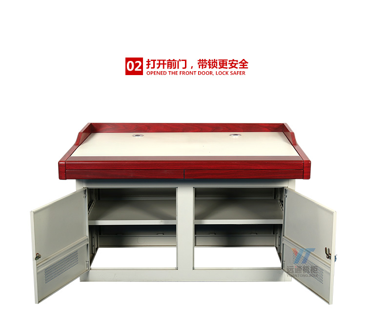 Double-panel monitoring console, control platform, work dispatch, security operation console, single-panel three, four or six panels, high three-sided wooden handrails pic 11