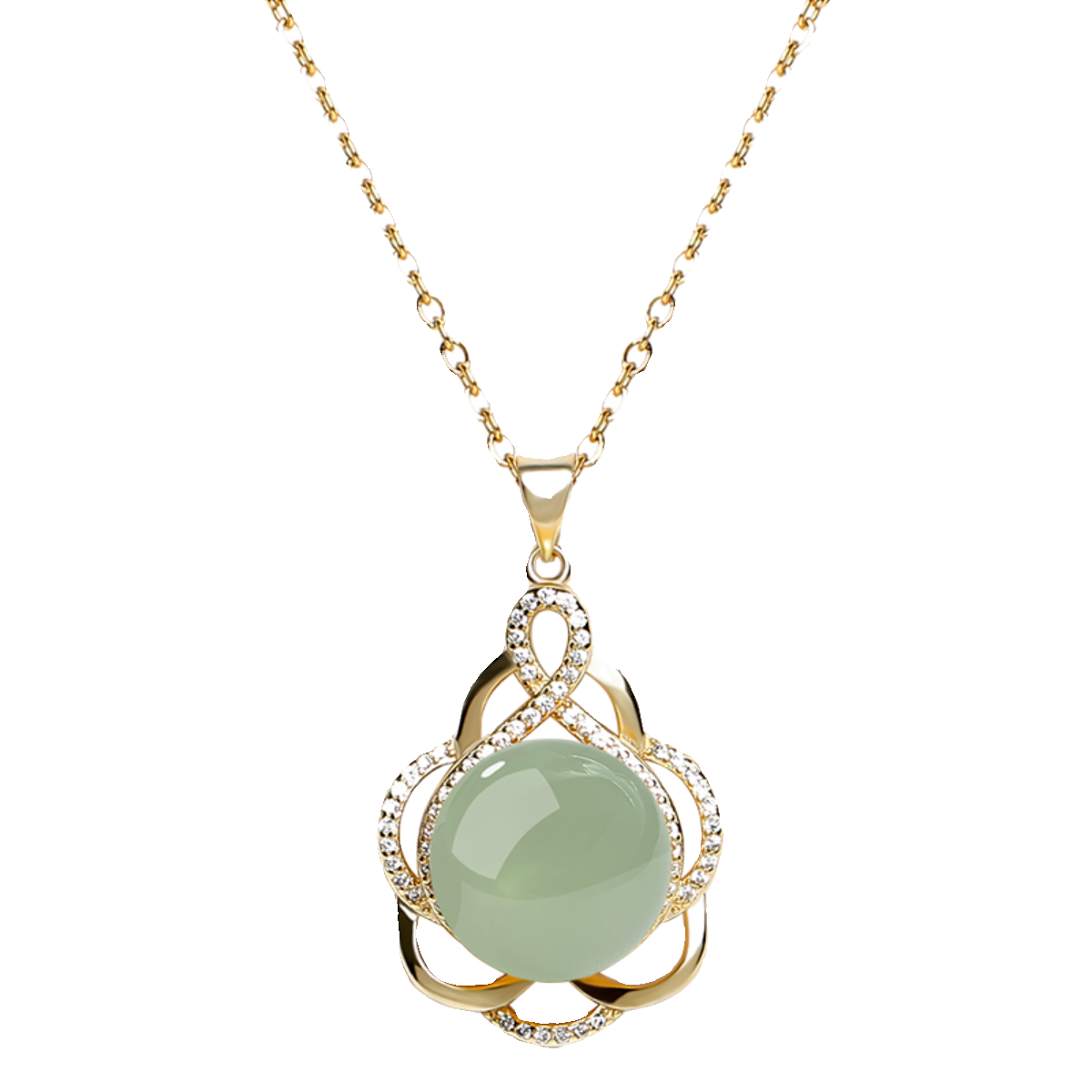 Hetian jade necklace 2025 New bestseller, light luxury, niche pure silver collarbone chain, jade pendant, sweater chain, long style for women Item Picture