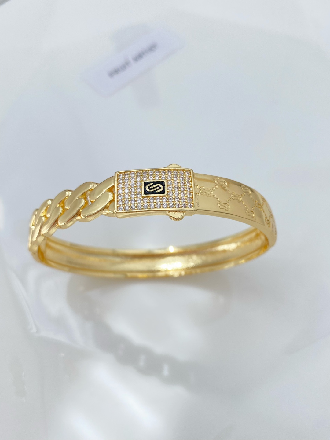 Creative hip-hop, individualistic, fashionable and powerful ring, niche design, full diamond cool ring bracelet, unisplendour pic 5