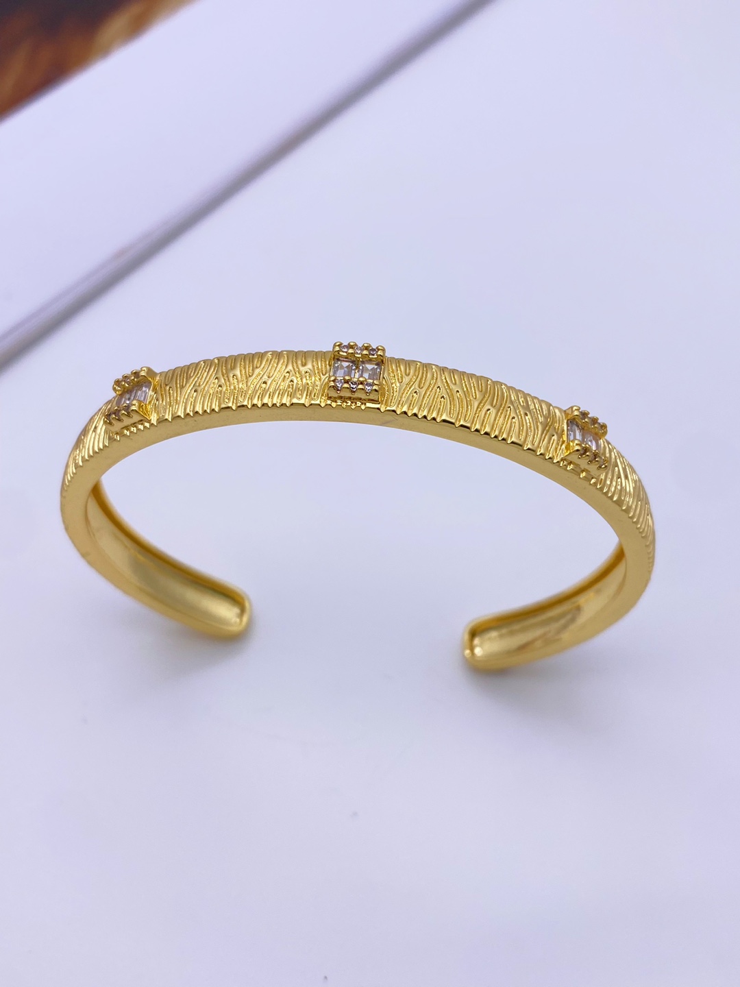 欧美跨境复古方形戒指手镯女轻奢拉丝条纹开口戒时尚指环手环饰品详情6