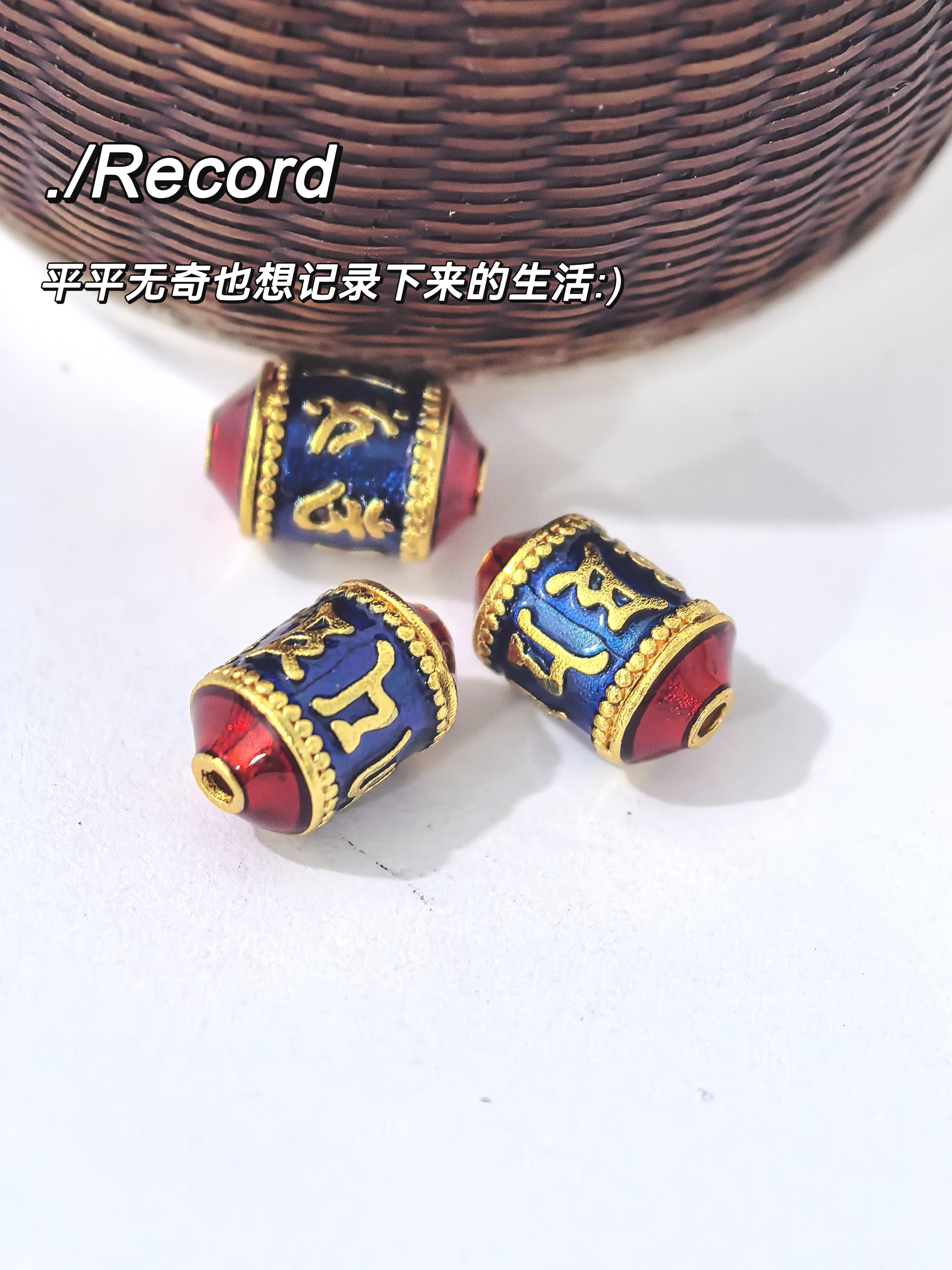 Factory direct sales of color-preserving ancient method gold diy accessories, six-character mantra pendants, bucket beads, good luck beads, bracelets and necklaces wholesale pic 2