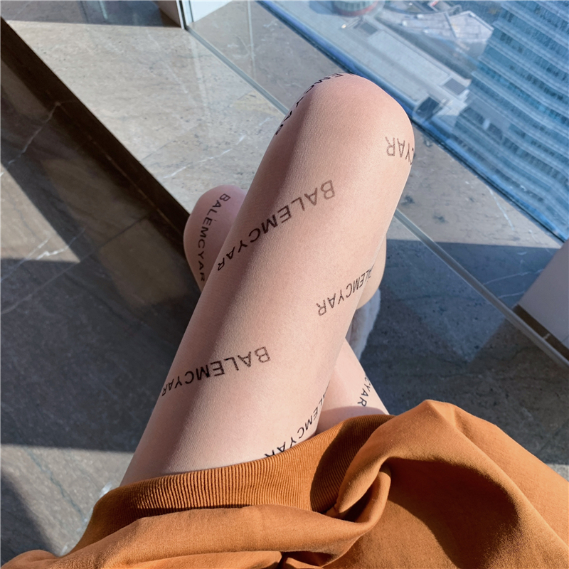 黑丝袜女夏薄款巴黎b字母菠萝任意剪连裤袜性感防勾丝打底袜批发详情54