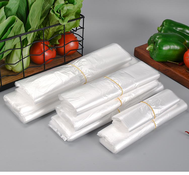 批发26*41透明外卖打包袋 手提背心加厚可打标签 食品厨房垃圾袋详情6