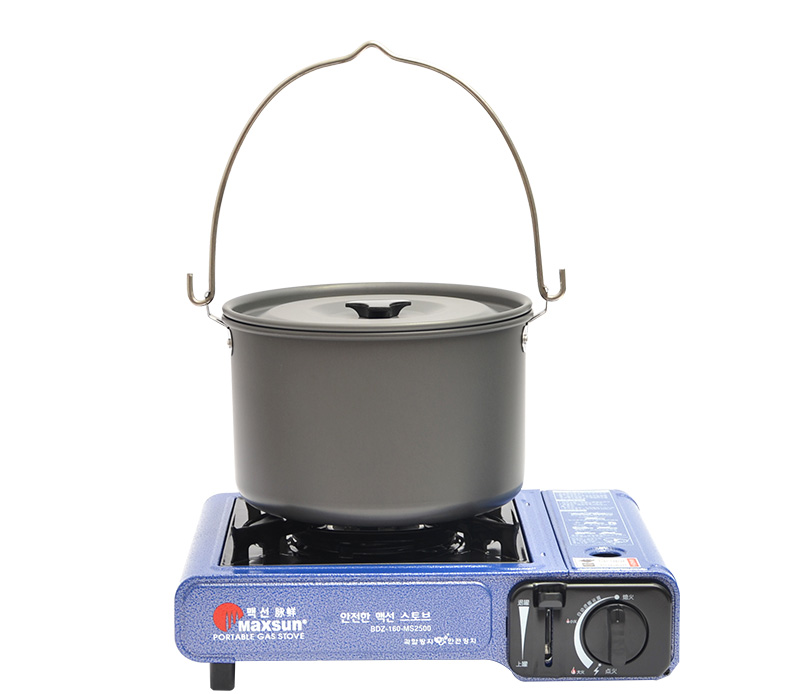 户外野餐单锅铝合金野营吊锅 坐锅5-8人行军锅野炊大锅营地锅套锅详情18