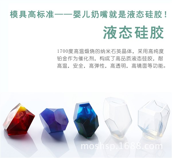 Wholesale BB4C handmade Diy cut silicone mold mineral scented candles Crystal resin decorative items pic 5