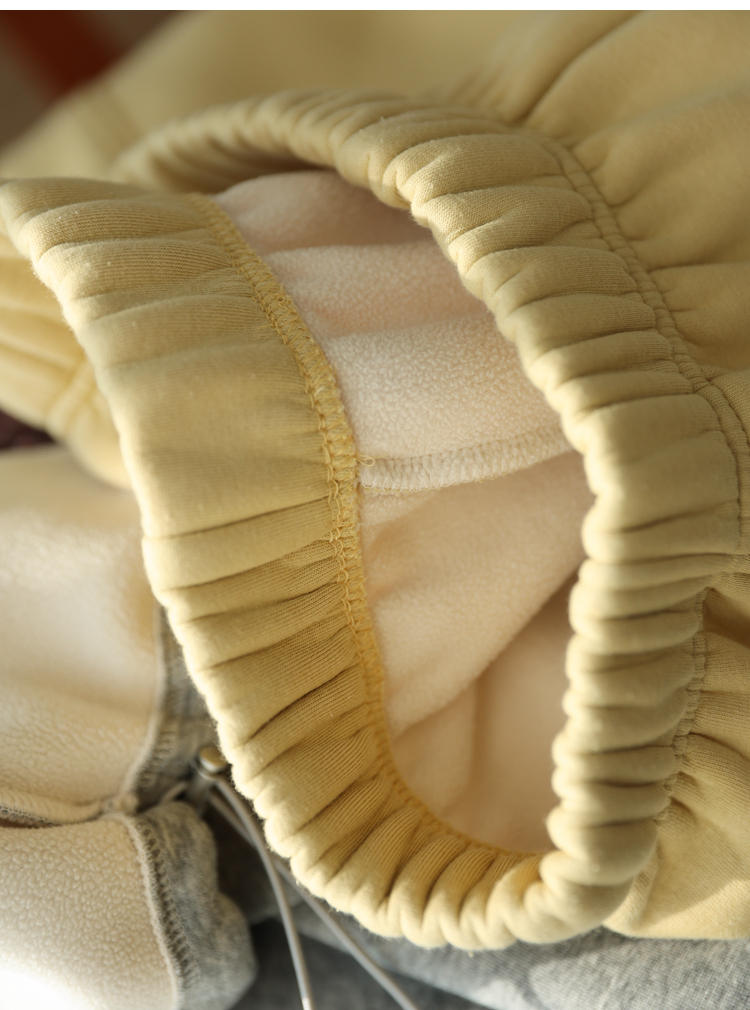 一条过冬！加绒加厚两穿休闲裤松紧腰宽松直筒阔腿运动裤卫裤女冬详情5