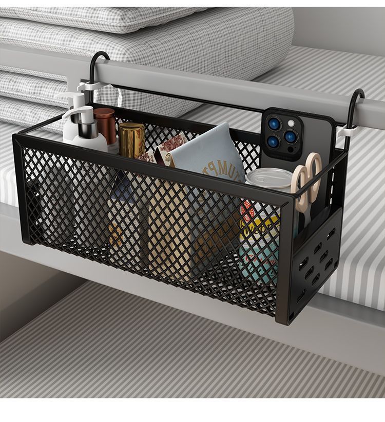 批发宿舍床边挂篮床上置物架床头收纳筐学生宿舍上铺收纳盒收纳大详情42