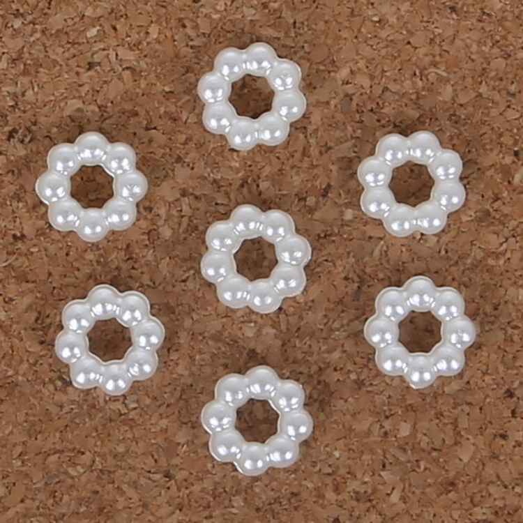 100 diy ABS pearl bow five-pointed star heart-shaped patch hair accessories pic 6