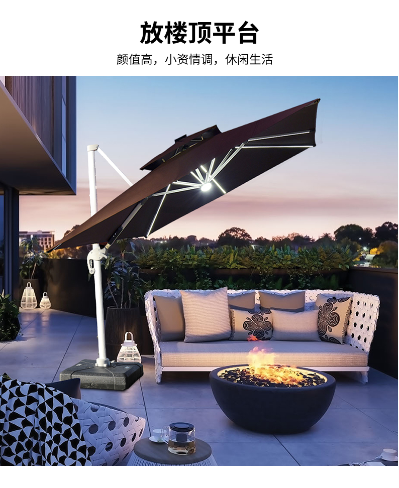 户外遮阳伞户外伞庭院伞室外伞太阳伞四方摆摊大伞罗马户外沙滩伞详情18