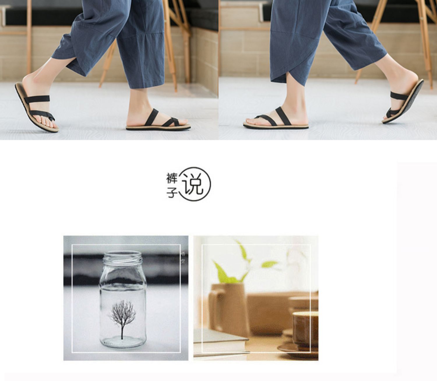 Aliexpress 2022 Summer New Style Chinese style simple solid color seven-inch wide-leg pants for men, beach pants, casual pants for men pic 6