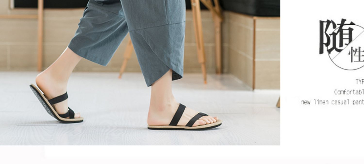 Aliexpress 2022 Summer New Style Chinese style simple solid color seven-inch wide-leg pants for men, beach pants, casual pants for men pic 16