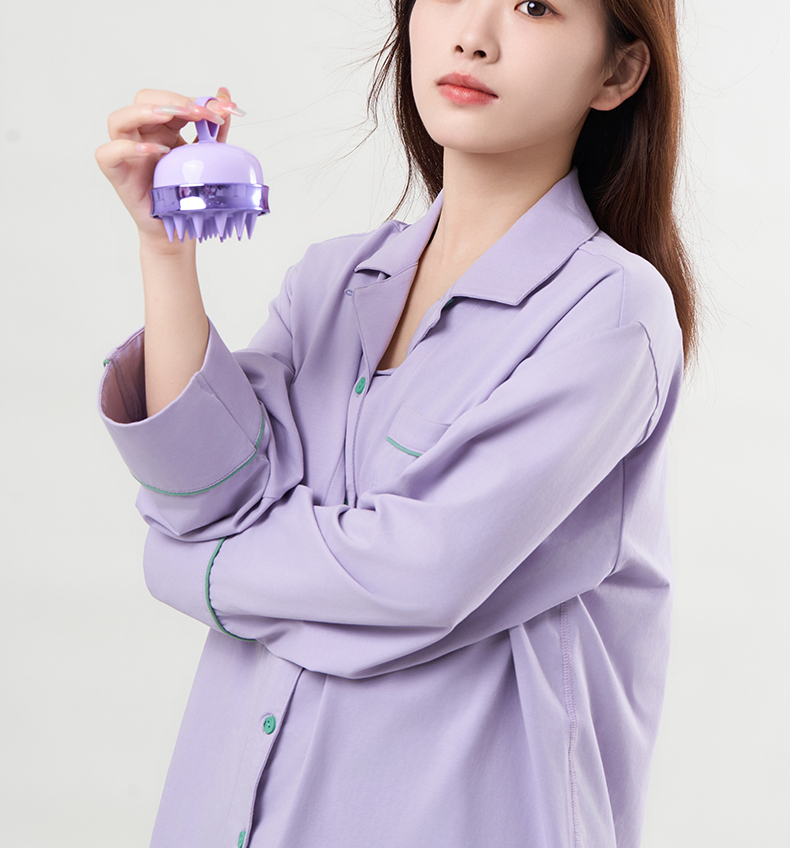 Fall in love with washing your hair! UKIHA silicone soft-toothed shampoo and massage comb, dry and wet dual-purpose scalp cleaning and massage brush Specification drawing