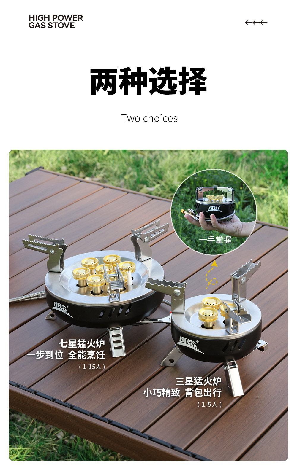 BRS-207户外炉具防风高山炉头野外露营便携式燃气炉七星灶猛火炉详情16