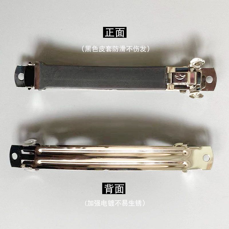 8/10cm带防滑皮套弹簧夹马尾夹镂空一字夹diy网红蝴蝶结头饰发卡详情7