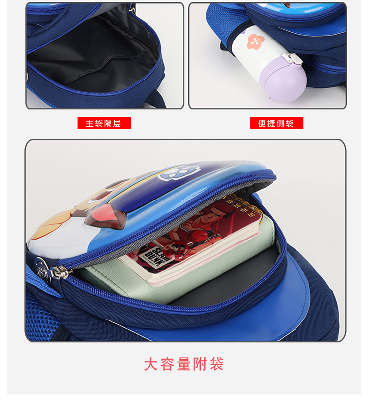 Anti-wandering schoolbag for 1-2-3 years old kindergarten children, double-shoulder backpack, cartoon dog, boys and girls, preschool schoolbag pic 13