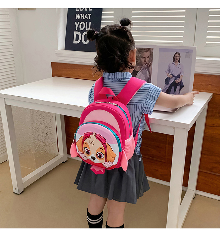 Anti-wandering schoolbag for 1-2-3 years old kindergarten children, double-shoulder backpack, cartoon dog, boys and girls, preschool schoolbag pic 20