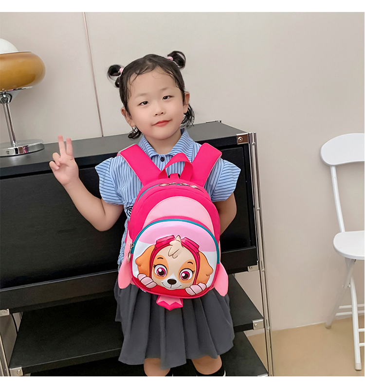 Anti-wandering schoolbag for 1-2-3 years old kindergarten children, double-shoulder backpack, cartoon dog, boys and girls, preschool schoolbag pic 23