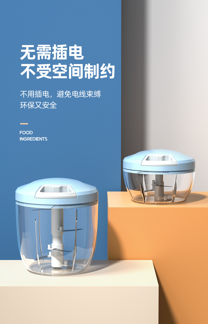 蒜泥神器拉蒜打蒜捣蒜泥绞蒜末压蒜大蒜手动蒜蓉搅碎机切蒜捣蒜器详情13