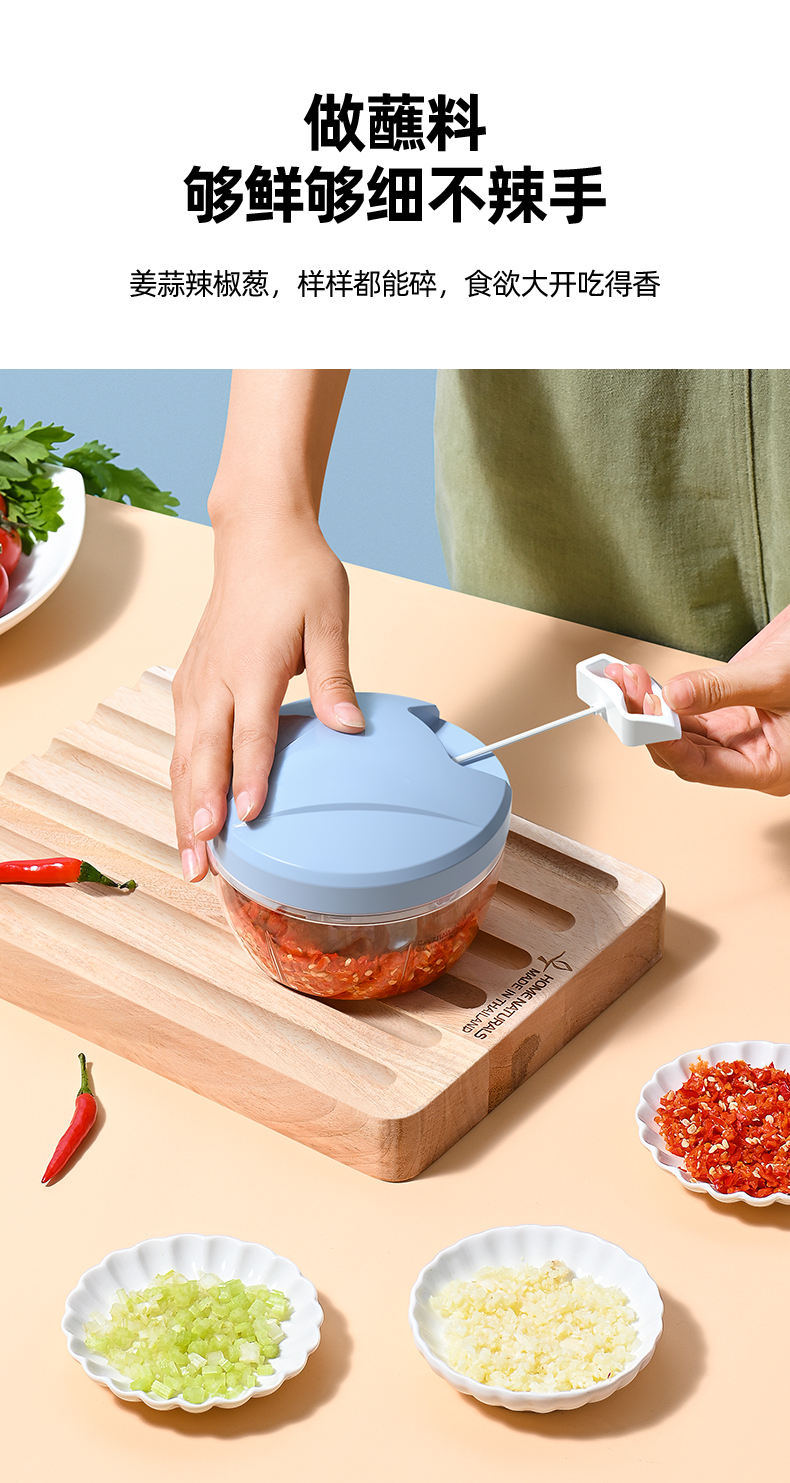 蒜泥神器拉蒜打蒜捣蒜泥绞蒜末压蒜大蒜手动蒜蓉搅碎机切蒜捣蒜器详情19
