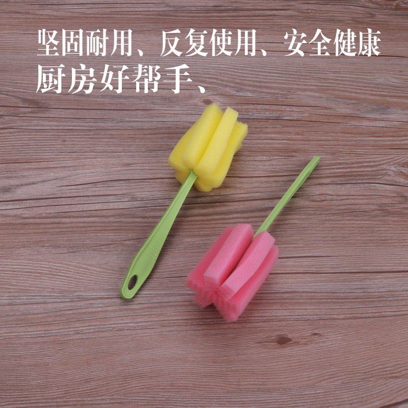 家用海绵百洁布厨房刷锅洗碗布吸水不易沾油加厚去污抹布10片装白底实物图