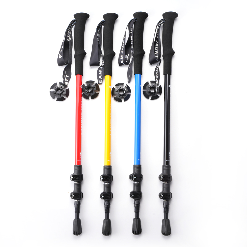 登山杖户外徒步爬山旅行徒步装备铝合金超轻高强合金锁扣三节手杖