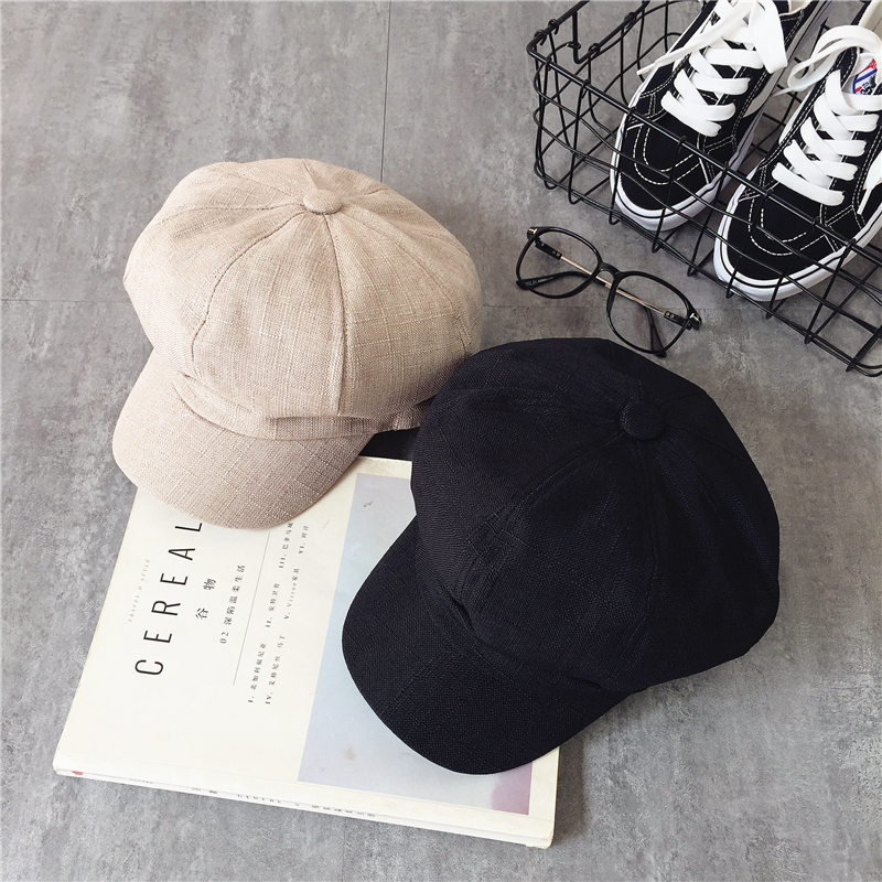 Korean version British artistic octagonal hat for women, retro and versatile Beret cap, casual painter hat, trendy newsboy hat for men pic 7