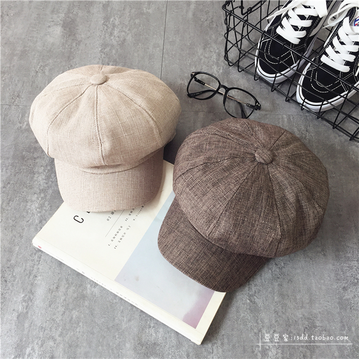 Korean version British artistic octagonal hat for women, retro and versatile Beret cap, casual painter hat, trendy newsboy hat for men pic 5