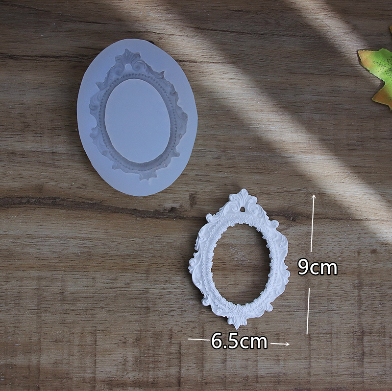 70YF European-style court mirror frame, carved photo frame mold, scented gypsum, diffuser stone, epoxy resin, candle base, decorative sky pic 5