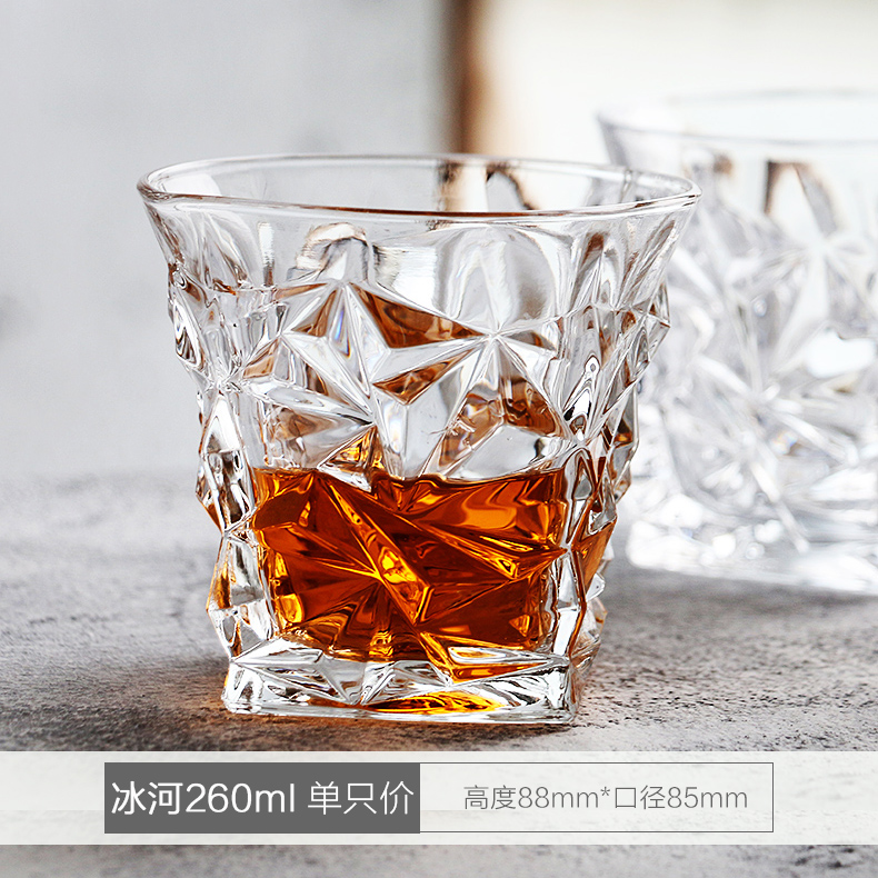 创意威士忌酒杯水晶玻璃洋酒杯家用茶水杯方形啤酒杯鸡尾酒杯杯子详情3