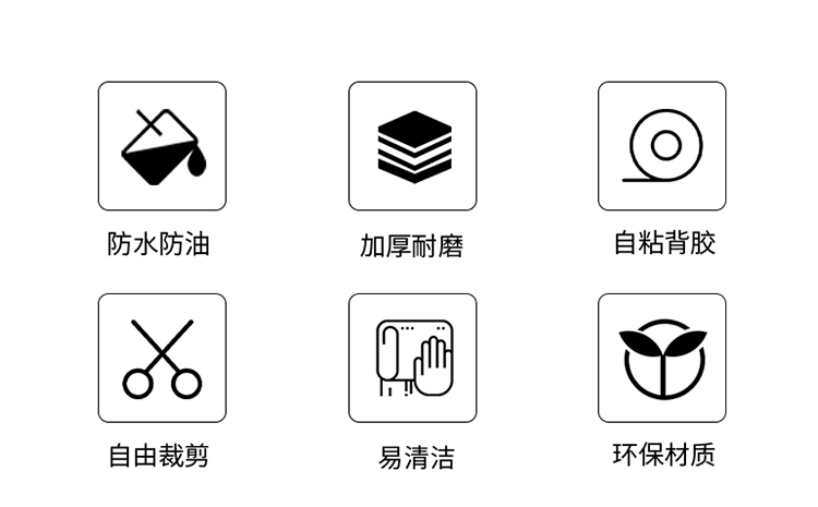 厨房防油贴纸墙面防火耐高温加厚自粘防水油烟墙壁瓷砖专用墙贴纸详情3