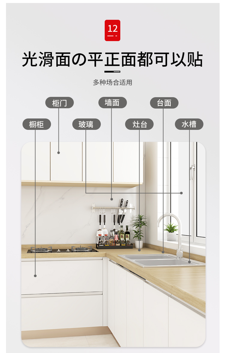 厨房防油贴纸墙面防火耐高温加厚自粘防水油烟墙壁瓷砖专用墙贴纸详情18