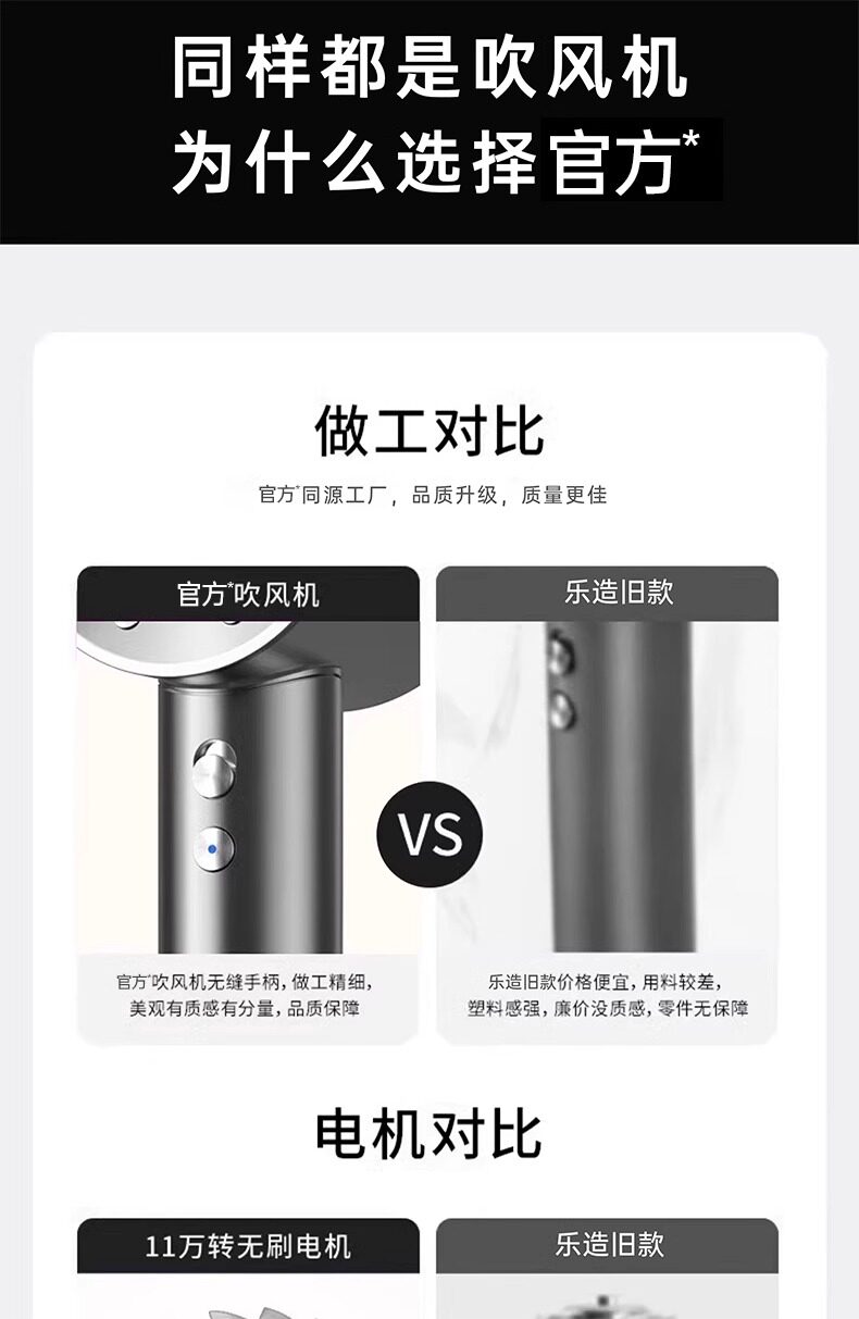 Source factory high-speed hair dryer, Huaqiangbei negative ion hair dryer, strong wind force home dormitory cross-border hair dryer pic 4