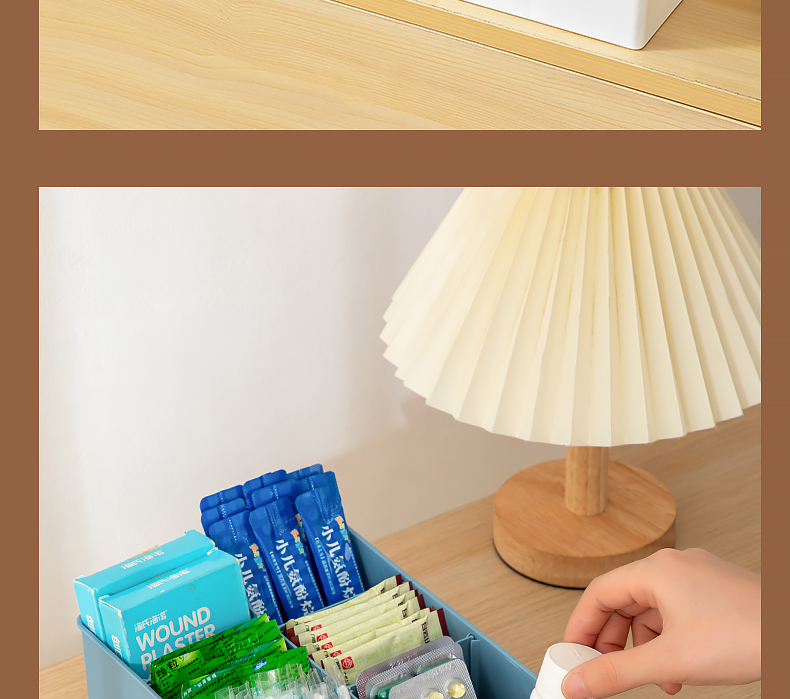 Desktop compartments storage box, hospital medicine box, cosmetics and sundries box, multi-compartment organization box, multi-functional storage box pic 27