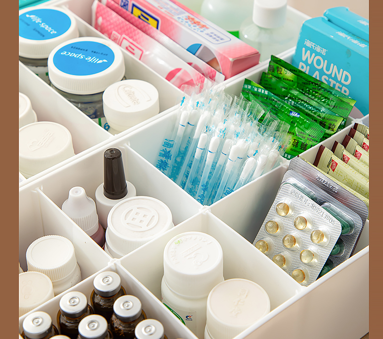 Desktop compartments storage box, hospital medicine box, cosmetics and sundries box, multi-compartment organization box, multi-functional storage box pic 15