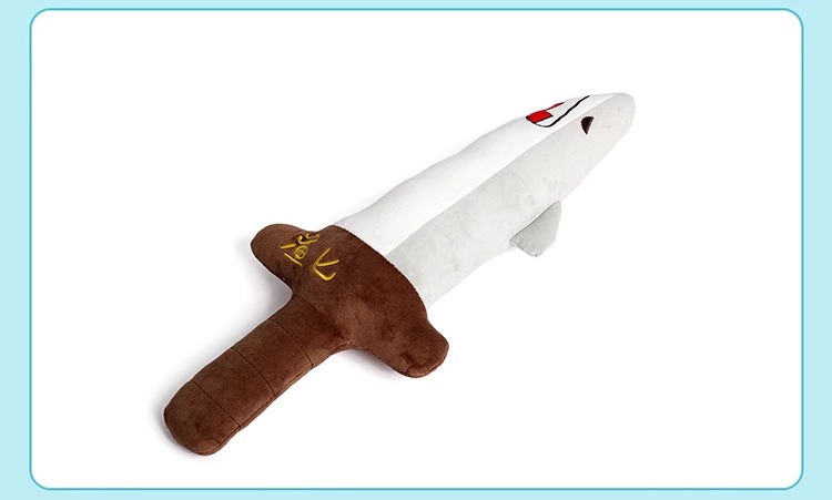 Sand-carved shark sword plush toy, shark arm throw pillow, funny homophonic doll, birthday gift for boys, funny prop pic 8
