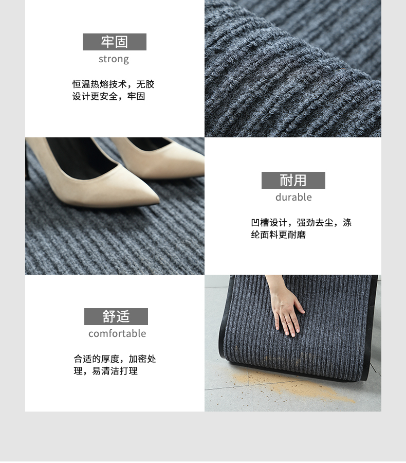外贸地垫入户门垫地毯进门厨房浴室防滑吸水防油脚垫防水家用门口详情9