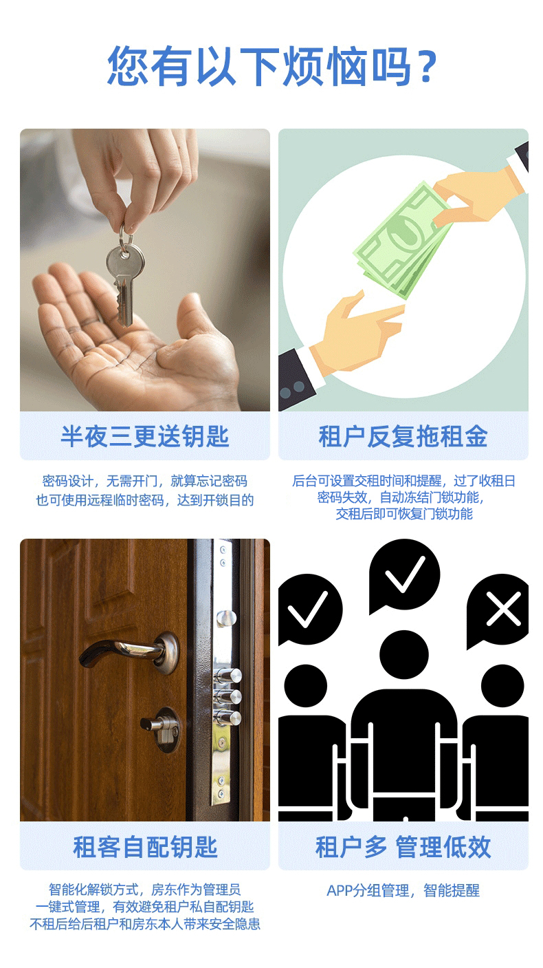 قفل الباب الذكي الأسود يدعم التحكم عن بعد في APP Doorlock pic 3