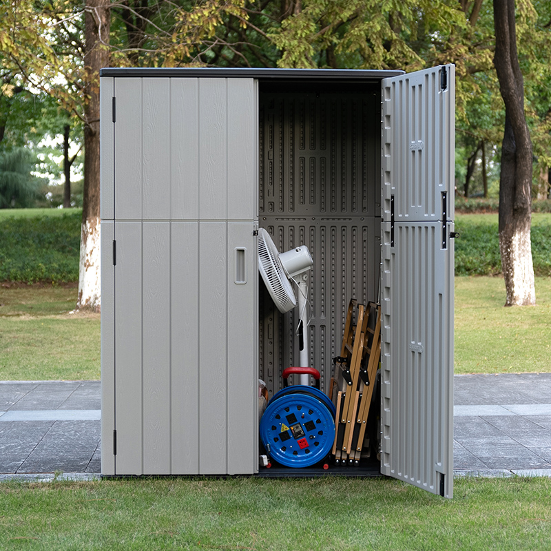 户外收纳柜庭院储物柜室外防晒置物柜花园防水工具柜阳台杂物柜子白底实物图
