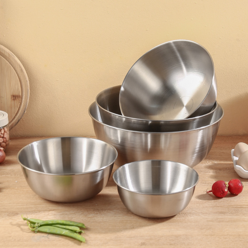 Export trade order! It's actually quite useful! 304 stainless steel draining basket, vegetable washing, egg beating and rice washing basin Specification image